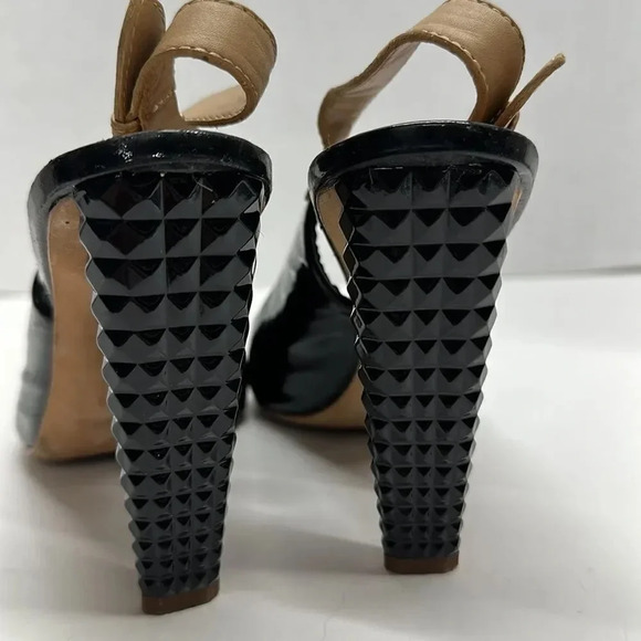 Giuseppe Zanotti Heels High Heel Open Toe Ankle Strap Patent Leather Size 9.5 - Picture 4 of 11